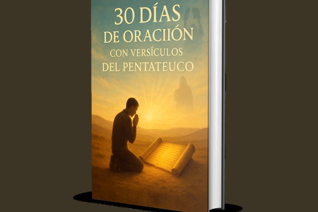 Portada de treinta días de oración con versículos del Pentateuco